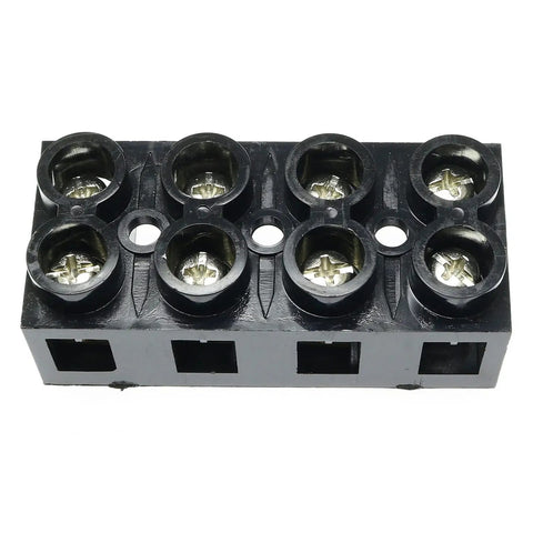 500V 60A 4 Position Dual Row Screw Terminal Block Heavy Duty Insulated Barrier Strip For Electrical Wiring And Control Panels