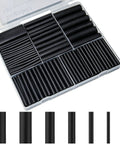 Grab This Awesome 195 Piece Heat Shrink Tube Kit With Adhesive Lining And 3:1 Scale For Serious DIY Pros Who Need Rock Solid Insulation, Seven Sizes Perfect For Wrapping Cables Every Way You Want The Black Sleeve Wrap That Totally Nails Your Wiring. Black heat shrink tube kit in plastic case, seven sizes