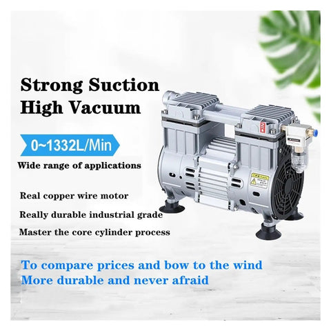 Heavy Duty Oil Free Vacuum Pump For Industrial Air Extraction And Filtration Quiet Negative Pressure Suction Test Room 130L industrial vacuum motor with strong suction