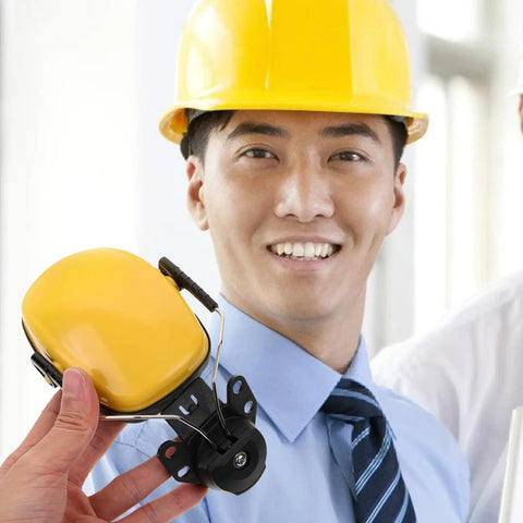 Heavy Duty Hard Hat Earmuffs With Hella Thick Sponge Cushions For Kickass Noise Reduction And Reliable Hearing Protection On Any Big Construction Jobsite Today