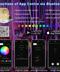 Fiber Optic Sensory Light Engine With Twinkle RGBW And Music Activation, Bluetooth App Control features and app interface
