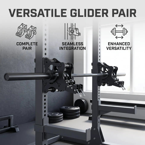 Cable Pulley System Gym Attachment For Home Gym With Lat Pulldown And Squat Rack Attachments Upgraded Roller Glider Pair on rack
