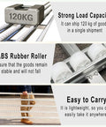 Collapsible Conveyor Roller System For Warehouse Unloading Foldable Unpowered Gravity Belt Table With 15 Inch Wide And 78 Inch Long Stainless Steel Rail Ramp And ABS Roller Pulley Portable And Heavy Duty For Loading Boxes
