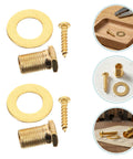 Premium 12 Set Gold Guitar Tuning Hardware Kit With Hex Nuts Washers And Screws, durable brass alloy parts for guitar maintenance.