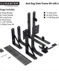 Anti Sag Gate Frame Kit With Heavy Duty Adjustable Gate Hardware And Gate Latch For Wooden Fences Driveway Gates Shed Doors