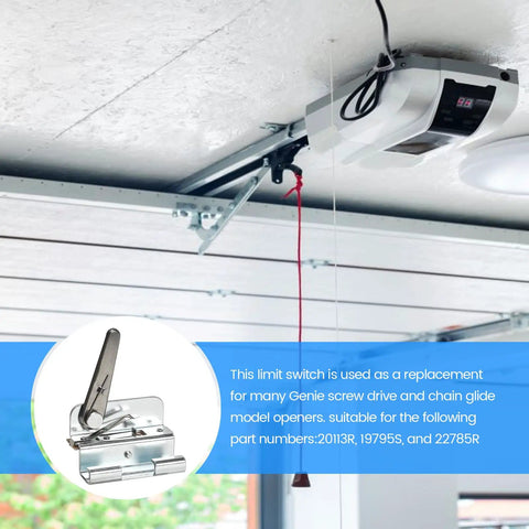 Beefed Up Heavy Duty Garage Door Opener Limit Switches For Screw Drive And Chain Glide Systems installed in ceiling model 20113R