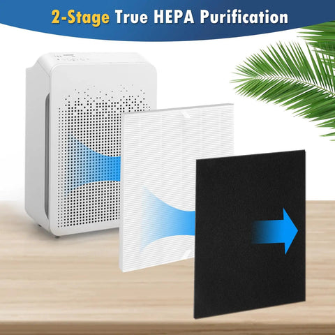 2 Pack True HEPA Filters And 8 Carbon Pre Filters Replacement Set For Winix C545 Air Purifier Upgrade 13x11x1 Display