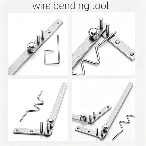 Compact Manual Rebar Bender And Wire Bending Jig For Garages Desktop Tubing Forming Tool showing metal rods and design features.