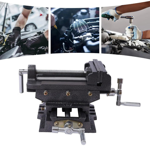 Heavy Duty Cross Slide Drill Press Vise 5 Inch X Y Machine Vice Built Rock Solid With Cast Iron Body and Precision Slides for milling