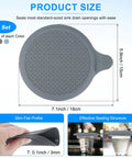 M METERXITY 2-Pack 5.9 in Silicone Tub Stopper with size details and effective sealing structure