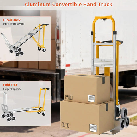 Heavy Duty Stair Climbing Hand Truck Built Tough For 1000 Pound Loads No Sweat Moving Four In One Instant Convertible Aluminum Dolly Cart With Smooth Rollers Badass Load Lifter For Relocations Logistics And Mall Dash Trips