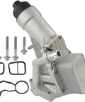 Durable Aluminum Engine Oil Cooler Filter Housing With Gasket And Bolts Direct Fit For 2016 2022 2.0L Turbo Cars