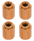 4 Pack Knurled Thumb Nuts M6, 12mm OD, 16mm Height, 6061 Aluminum Anodized Dark Orange No Tools Needed For Hand Tightening DIY Projects