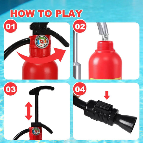 Rad Fire Extinguisher Water Guns For Kids 2 Pack Super Range Squirt Toys With Hella Big 550Cc Tank And Kickass 30 Foot Blast Top Shelf Summer Pool Beach Fun For Brothers And Sisters Squad Play Vibes