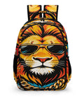 Hip Hop Leo Printed Unisex Backpack With Large Capacity For Daily Use Durable Polyester Daypack With Breathable Fabric Sturdy Zippers