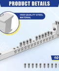 Two Set Ground Bar Kit With Ten Terminal Positions And Aluminum Ground Lug Bar For Electrical Connections, Heavy Duty Grounding Lugs For Quick Easy Distribution Board Installations