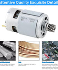 Beefy 21V DC Motor With 19500 RPM And 10T Helical Gear High Torque Replacement shown with aluminum, coil, and processing details