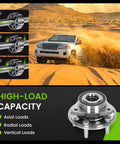 Two Pack Front And Rear Wheel Bearing And Hub Assembly 513288 Fit 2010-2017 Equinox Malibu Impala Terrain Lacrosse Regal Allure With 5 Lug And ABS Sensor Direct OEM Replacement showing load capacity features.