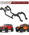 Beefy Carbon Fiber Chassis Kit For 1/18 TRX4M Bronco Defender Crawler, ECS Securing Straps, Durable Carbon Frame Display