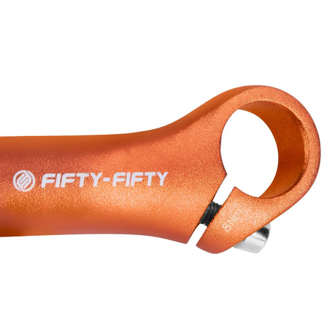 Orange Aluminum MTB Bar Ends For Mountain Bikes, Lightweight 6061 T6 Handlebar Extenders With Ergonomic Bend, Durable End Caps