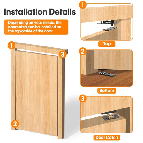 Installation details of Pivot Hinge Kit For Murphy Door Hidden Door System Heavy Duty 570 Lb Load Bearing 360 Rotation Invisible Hinges