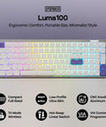 Premium Low Profile Aluminum Mechanical Keyboard With Full Via Programming Hot Swappable Switches Compact One Zero Layout Built For Streamers Crushing It Using Custom Macros And Clean Desk Vibes Boosting Gaming Daily, ergonomic design with RGB backlighting.