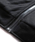 Close-up of zipper on Heavyweight Fleece Hoodie For Men Full Zip With Warm Lining Thick Winter Ready Hooded Sweatshirt