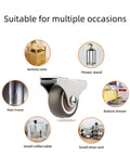 Set Of 8 1 Inch Fixed Caster Wheels With Screws Low Profile Non Marking Silent Mini Casters For Cart in various uses.