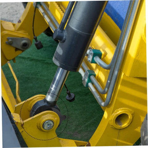 Heavy Duty Rubber Washer Kit For Excavator Boom Bushing Two Pack Tough As Nails, focus on hydraulic joint and connections.