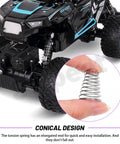 Close-up of Swpeet stainless steel conical taper springs kit, 123-piece automotive repair set for RC car suspension
