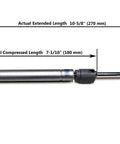 Two Pack 10 Inch Hydraulic Soft Open Gas Springs Struts For Cabinets Furniture And RV Platforms Lift Lid Stay Hinges In Silver