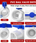 Three Quarter Inch PVC Ball Valve With Slip Connection SCH40 Easy Turn Blue T Handle Shut Off Socket for water and irrigation system