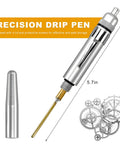 Precision Oiler Pen For Cars And Machines With Aluminum Body Pocket Clip And Cap Portable Pinpoint Lubrication Tool For Exact Grease Application And No Fuss Overfill Worries. 5.7 in aluminum oiler pen with copper tip and cap