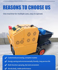 High Performance Portable Mortar Sprayer Machine For Automatic Wall Rendering And Stucco Plastering Works Cement Equipment For Construction Industry Applications shown from side angle with visible controls.