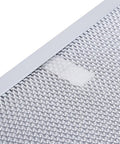 Close-up of Aluminum Heavy Duty Range Hood Filter BPS1FA30 Grease Filter For 30 Inch Hoods Replacement Part edge detail.