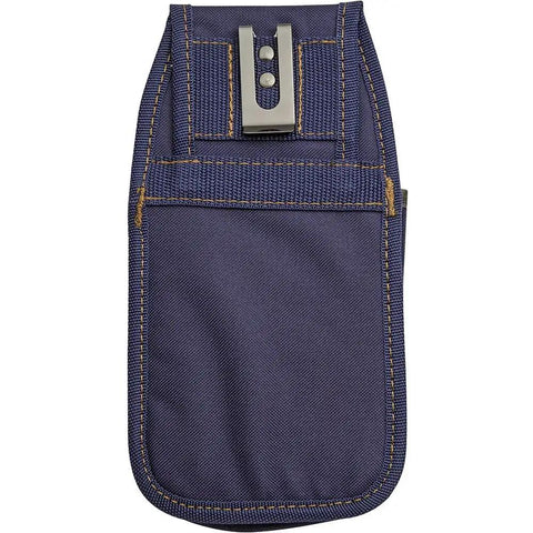 Front view of a Heavy Duty Carpenter Tool Pouch With Belt Clip For Easy Access To Tape Measure Pencils Square And More Clip On Utility Bag