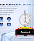 High Precision Silk Screen Printing Tension Meter And Force Tester For Silk Print Projects Pro Grade Build With Quick Readouts In Newtons From 7 To 36N And Shock Absorber To Minimize Vibration And Deliver Real World Accurate Tension Measurement. dial tension meter for silk screen printing, 7-36N