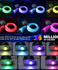 Twinkle 10W Fiber Optic Star Ceiling Kit With 450 Flexible Strands Lights showcasing color options and lighting modes.