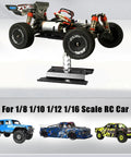 Universal RC Car Stand With Liftable Lower Adjustment And 360 Degree Rotatable Head for 1/8 to 1/14 scale cars