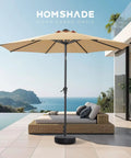 80 Pound Round Patio Umbrella Base With Fillable HDPE Weights For Outdoor Market Umbrellas Sturdy Heavy Duty Stand Fits 1.0 To 1.9 Inch Poles