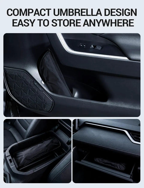 Custom Fit Windshield Sun Shade Umbrella For Honda Odyssey 2018 Through 2026 LX EX EX-L Touring Elite Minivan stored in compact spaces.