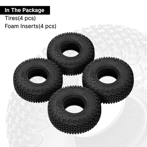 XHX 0.7 Inch Pin Tires 40x14mm For 1 To 30 Scale Axial SCX30 RC Car With Soft Sticky S5 Compound And Silicone Rubber Inserts TI07 40 14