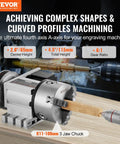 Heavy Duty Dividing Head With K11 3 Jaw Chuck And Mt2 Tailstock 4Th Axis A Axis Rotary Indexing Head For Cnc Milling Machine showing 3 jaw chuck and wood piece.