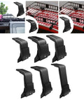 Heavy Duty Universal Roof Rack Bracket for Gutter Mounts 10cm Clamp On Car Roof Rack Hardware shown attached to SUVs and cargo racks.
