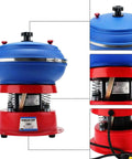 Vibration Drum Polisher Kit For Metal Parts Gemstones Jade Auto Parts And Jewelry High Frequency Tumble Polisher with red and blue components