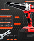 Cordless Rivet Gun For Milwaukee 18V Battery Tool Only With Brushless Performance Pop Rivet Tool with accessories visible