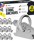 Beefy Extra Heavy Duty Steel O Rings Pack of 10 With 6000 Lbs Break Strength for E Track Tie Down Systems with box and rings.