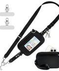 Clip And Go Phone Lanyard With Wallet Crossbody Strap Detachable RFID Wristlet Wallet With ID Window Zipper Pocket Adjustable