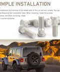 10Pcs M12x1.5 Wheel Studs 49mm Long Steel Lug Studs with simple installation instructions