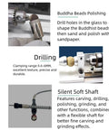 Multifunctional Mini Lathe Polisher Machine With Seven Speed Levels For Metal And Woodworking High Concentricity Chuck Clamping rails, drilling and polishing Buddha beads.